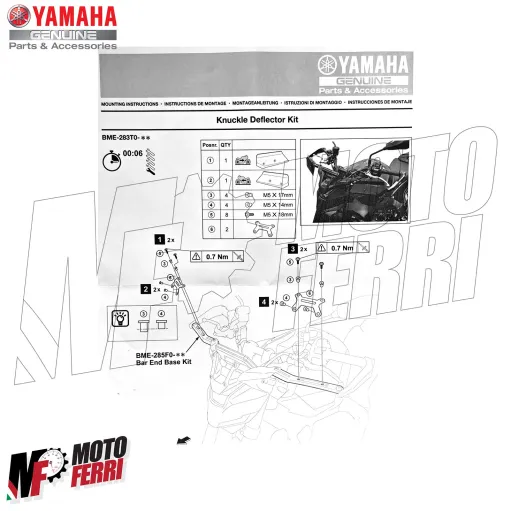 MF9170 Paramani Protezioni Deflettori Parabrezza Yamaha MT-07 2025