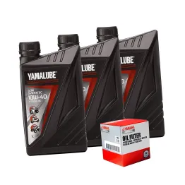 MF1898 - 3 LT OLIO MOTORE SEMI SINTETICO + FILTRO YAMALUBE 10W40 YAMAHA MOTO 4T