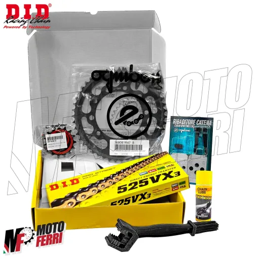 MF9196 Kit Trasmissione DID SUZUKI 650 DL V-Strom Corona 47 Pignone 15 da 2007 a 2011