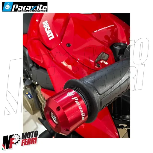 MF9161 Stabilizzatori Contrappesi Manubrio Paraxite Rosso 13-23mm Moto