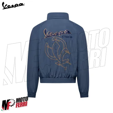 MF9168 Giacca Antivento Vespa Officina 8 Taglia L Unisex Uomo Donna Blu