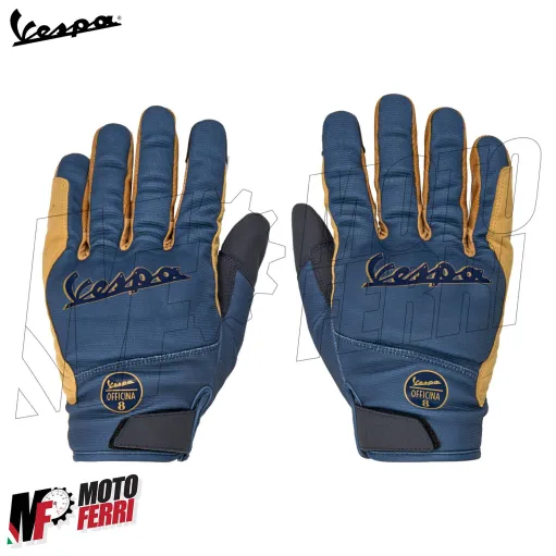 MF9210 Guanti Moto Vespa Officina 8 Protezioni Taglia L Unisex Uomo Donna Blu