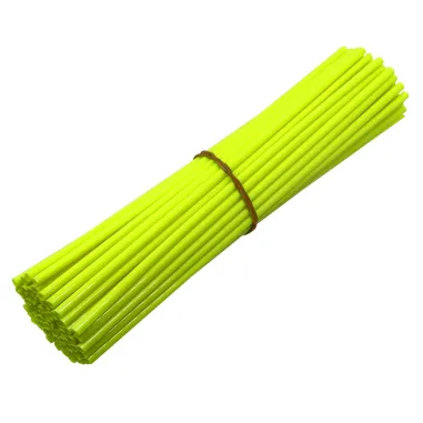 MF6638 Kit 72 Copriraggi Copri Raggi Ruote Giallo Fluo Moto Enduro Cross Motard