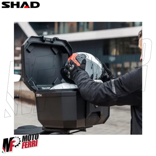 MF9229 Bauletto Moto SHAD TERRA TR41 Nero 41L + Schienalino e Piastra Universale
