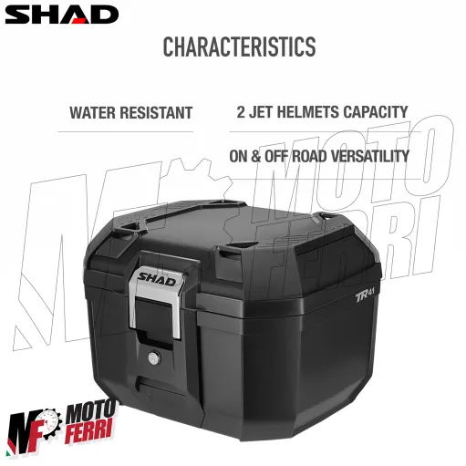 MF9229 Bauletto Moto SHAD TERRA TR41 Nero 41L + Schienalino e Piastra Universale