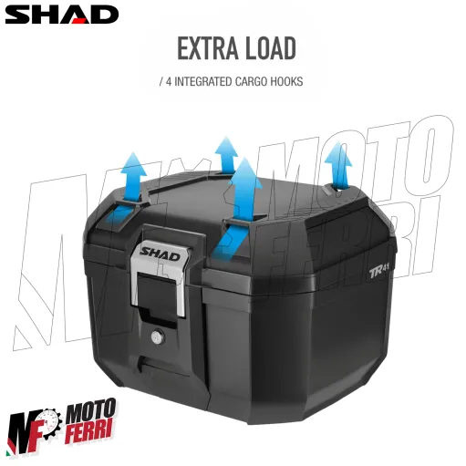 MF9229 Bauletto Moto SHAD TERRA TR41 Nero 41L + Schienalino e Piastra Universale