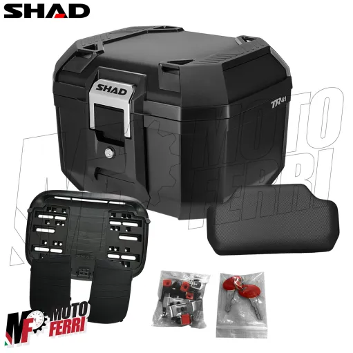 MF9229 Bauletto Moto SHAD TERRA TR41 Nero 41L + Schienalino e Piastra Universale