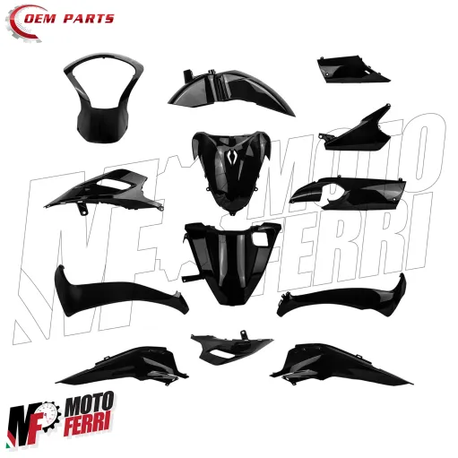 MF9232 Kit Carene Honda SH 125 150 dal 2013 al 2016 Start and Stop Nero Lucido