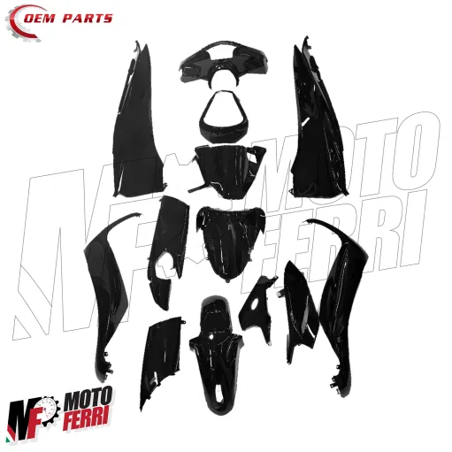 MF9232 Kit Carene Honda SH 125 150 dal 2013 al 2016 Start and Stop Nero Lucido