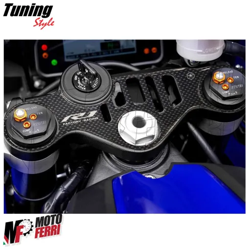 MF9234 Adesivo Sticker Gel 3D Piastra Sterzo per Yamaha YZF R1 dal 2015 al 2024