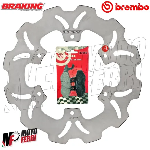 MF1938 DISCO FRENO ANTERIORE WAVE BRAKING + PASTIGLIE BREMBO VESPA GTS 125 300