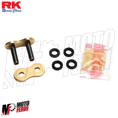 MF3381 Catena Trasmissione RK ZXW Passo 525 128 Maglie Oro Gold con XW-Ring