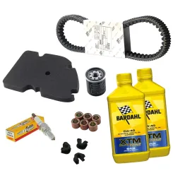 MF1949 KIT TAGLIANDO 2 OLIO FILTRO CINGHIA RULLI CANDELA VESPA GTS 300 SUPER
