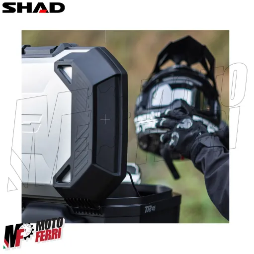 MF9256 Bauletto Moto SHAD TERRA TR41 Alluminio 41L + Schienalino e Piastra Universale