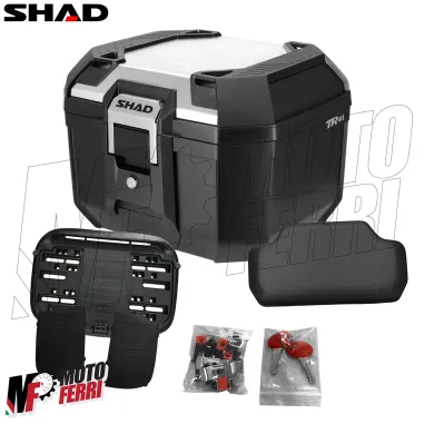 MF9256 Bauletto Moto SHAD TERRA TR41 Alluminio 41L + Schienalino e Piastra Universale