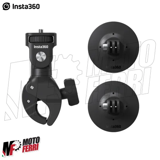 MF9262 Kit Supporto Morsetto Manubrio per INSTA360 Action Cam Moto Bundle