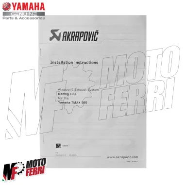 MF9267 Marmitta Scarico Akrapovic per Yamaha TMax 560 2025 E5+ Titanio Omologata