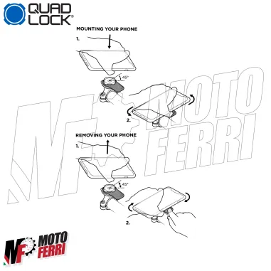 MF9260 QUAD LOCK Moto Supporto Telefono Smartphone Manubrio Universale