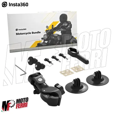 MF9262 Kit Supporto Morsetto Manubrio per INSTA360 Action Cam Moto Bundle