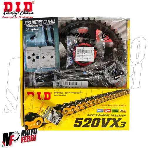 MF9272 Kit Trasmissione DID Kawasaki Z 750 S Corona +2 Pignone 15 da 2004 a 2012