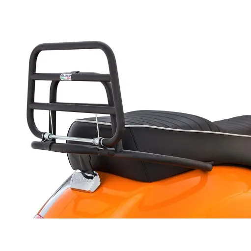MF1963 - PORTAPACCHI POST CON RIBALTINA NERO OPACO FA ITALIA VESPA GTS HPE 300