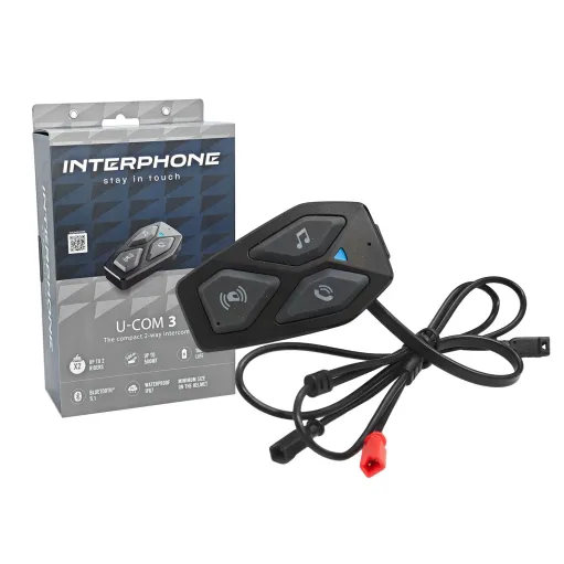 Interfono Cellularline UCom 3 Casco Moto Scooter Bluetooth 5.1 GPS MP3