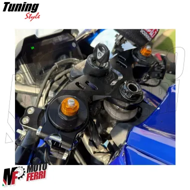 MF9296 Piastra Sterzo Forcella Racing per Yamaha YZF-R7 dal 2021 a 2025 CNC Nero