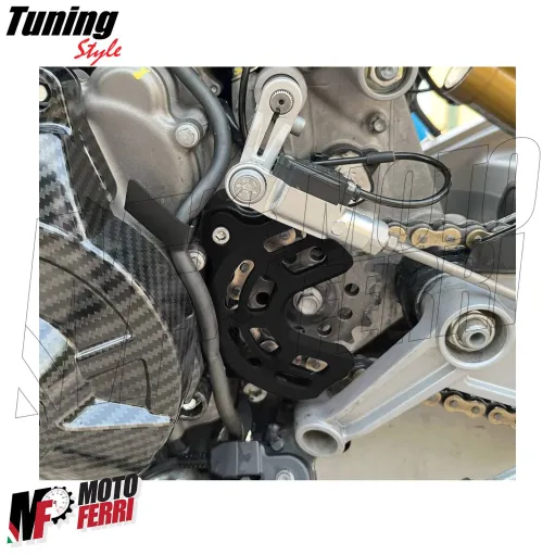 MF9297 Protezione Catena Pignone Aprilia RS 660 da 2020 a 2025 Alluminio Nero
