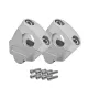 MF3444 Kit Riser 40mm Rialzo Manubrio 22mm Argento Alluminio CNC Universale Moto