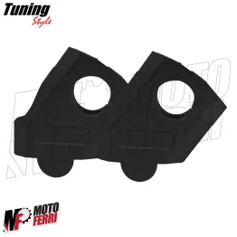 MF3444 Kit Riser 40mm Rialzo Manubrio 22mm Nero Alluminio CNC Universale Moto 2