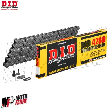 MF9311 Catena Trasmissione DID Passo 428 D 140 Maglie Grigio a Clip RJ Moto
