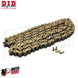 MF9312 Catena Trasmissione DID Passo 428 HD 140 Maglie Oro Nero a Clip RJ Moto 2