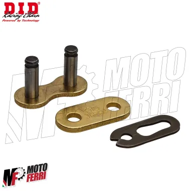 MF9312 Catena Trasmissione DID Passo 428 HD 140 Maglie Oro Nero a Clip RJ Moto