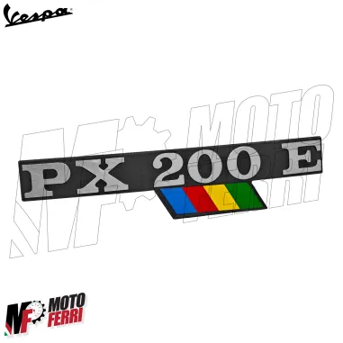 Targhetta Laterale Cofano Scritta Stemma Vespa PX 200 E ARCOBALENO PX200E