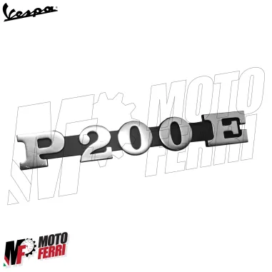 Targhetta Laterale Cofano Scritta Stemma Piaggio Vespa 200 PX P200E