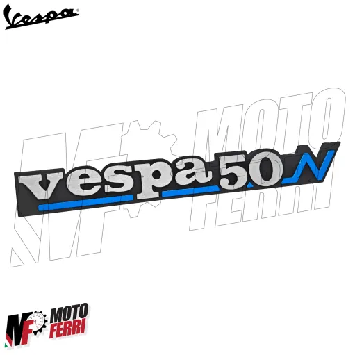 Targhetta Laterale Cofano Scritta Stemma per Piaggio Vespa 50 PK N