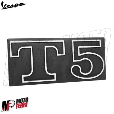 Targhetta Laterale Cofano Scritta Stemma per Piaggio Vespa 125 PX T5