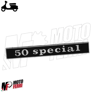 Targhetta Telaio Posteriore Scritta Stemma per Vespa 50 Special