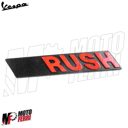 Targhetta Laterale Cofano Scritta Stemma per Piaggio Vespa 50 PK RUSH