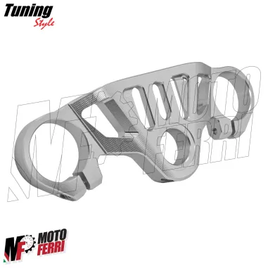 MF8876 Piastra Sterzo Racing Aprilia RS660 2021 2022 2023 2024 CNC Argento