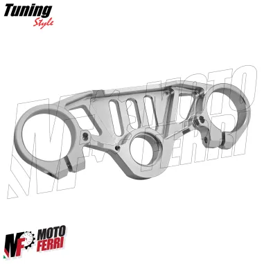 MF8876 Piastra Sterzo Racing Aprilia RS660 2021 2022 2023 2024 CNC Argento