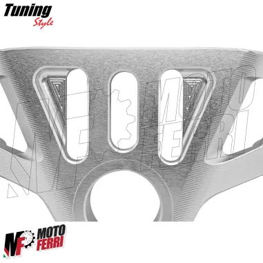 MF8876 Piastra Sterzo Racing Aprilia RS660 2021 2022 2023 2024 CNC Argento