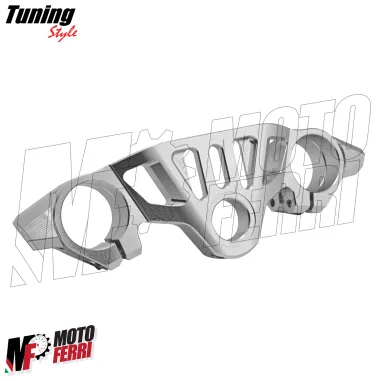 MF8876 Piastra Sterzo Racing Aprilia RS660 2021 2022 2023 2024 CNC Argento