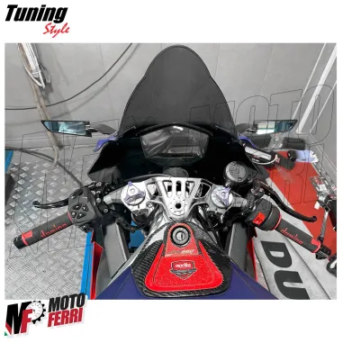 MF8876 Piastra Sterzo Racing Aprilia RS660 2021 2022 2023 2024 CNC Argento