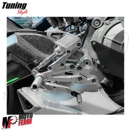 MF8887 Kit Pedane Arretrate Regolabili CNC Aprilia 660 RS / Tuono da 2020 a 2025 2