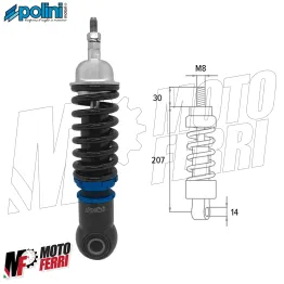 MF8762 Ammortizzatore Anteriore Polini Regolabile Vespa 50 Special PK S 125 ET3 2