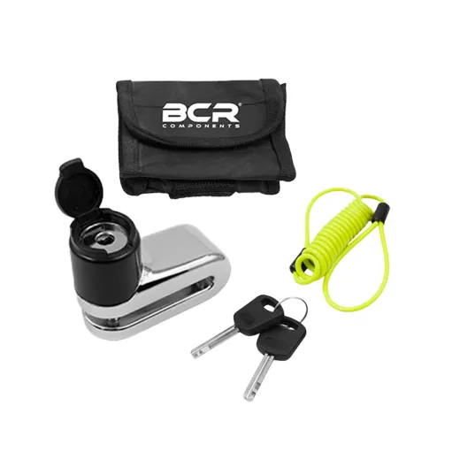 MF9329 Bloccadisco Blocca Disco BCR Antifurto Cromato 5.5 mm + Cavo Moto Scooter