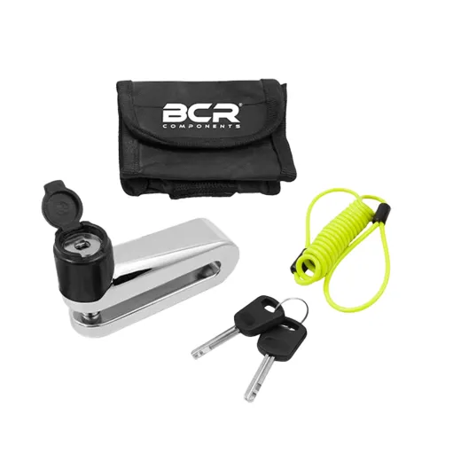 MF9330 Bloccadisco Blocca Disco BCR Antifurto Cromato 10 mm + Cavo Moto Scooter