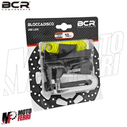 MF9330 Bloccadisco Blocca Disco BCR Antifurto Cromato 10 mm + Cavo Moto Scooter 2
