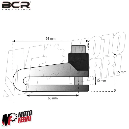 MF9330 Bloccadisco Blocca Disco BCR Antifurto Cromato 10 mm + Cavo Moto Scooter